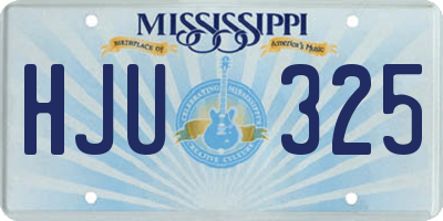 MS license plate HJU325