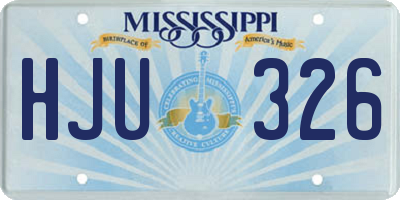 MS license plate HJU326