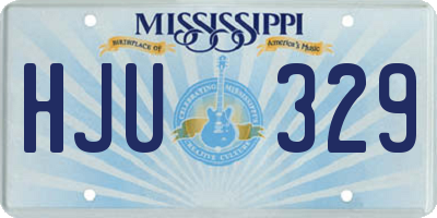 MS license plate HJU329
