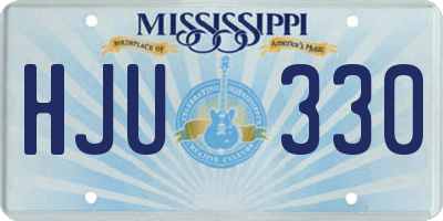 MS license plate HJU330