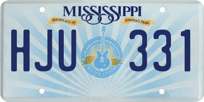 MS license plate HJU331