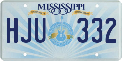 MS license plate HJU332