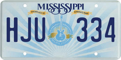 MS license plate HJU334