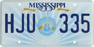 MS license plate HJU335