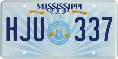 MS license plate HJU337
