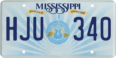 MS license plate HJU340