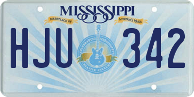 MS license plate HJU342