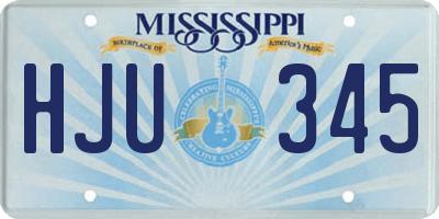 MS license plate HJU345