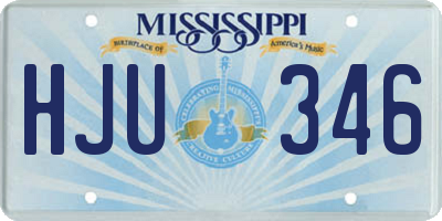 MS license plate HJU346