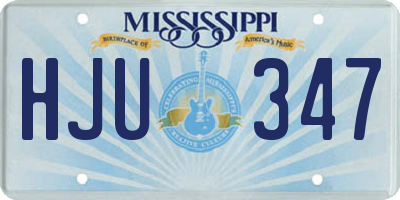 MS license plate HJU347