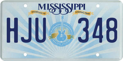 MS license plate HJU348