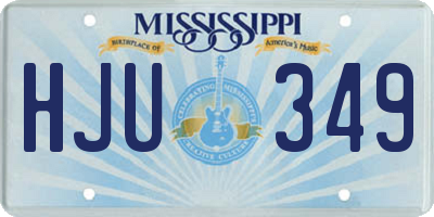 MS license plate HJU349