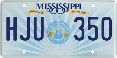 MS license plate HJU350