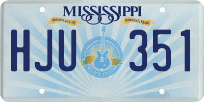 MS license plate HJU351