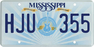 MS license plate HJU355