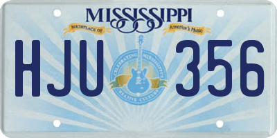 MS license plate HJU356
