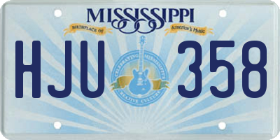 MS license plate HJU358
