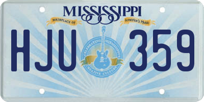 MS license plate HJU359