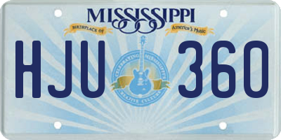 MS license plate HJU360