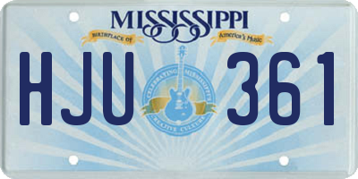 MS license plate HJU361