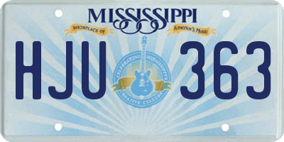 MS license plate HJU363