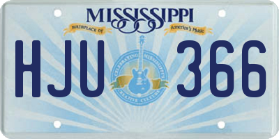 MS license plate HJU366