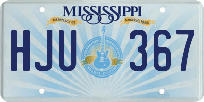 MS license plate HJU367