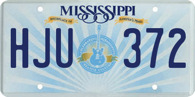 MS license plate HJU372