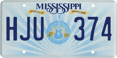 MS license plate HJU374