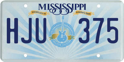 MS license plate HJU375