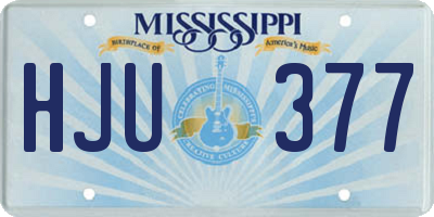 MS license plate HJU377