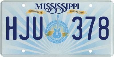 MS license plate HJU378