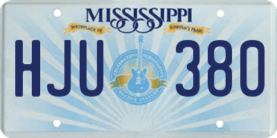MS license plate HJU380