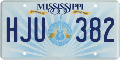 MS license plate HJU382