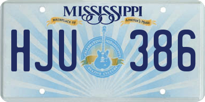 MS license plate HJU386