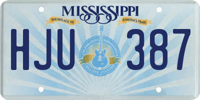 MS license plate HJU387