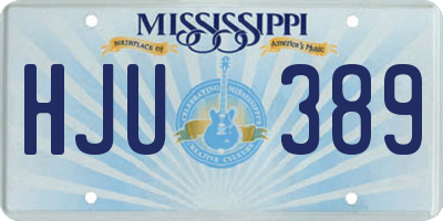 MS license plate HJU389