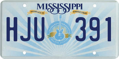 MS license plate HJU391
