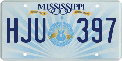 MS license plate HJU397