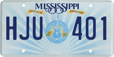 MS license plate HJU401