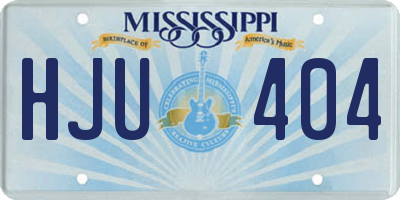 MS license plate HJU404