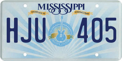 MS license plate HJU405