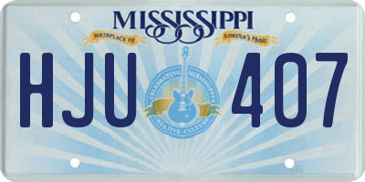 MS license plate HJU407