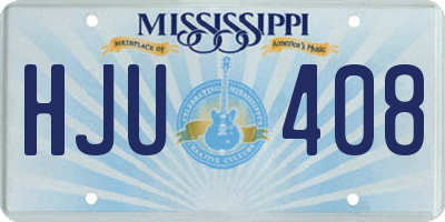 MS license plate HJU408