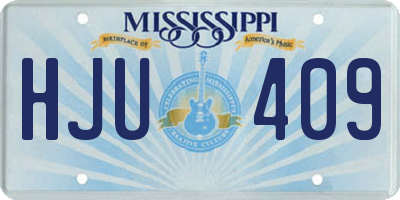 MS license plate HJU409