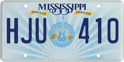 MS license plate HJU410