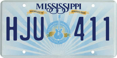MS license plate HJU411
