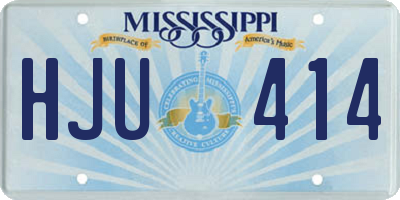 MS license plate HJU414