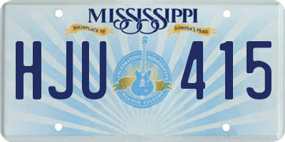 MS license plate HJU415
