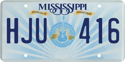 MS license plate HJU416